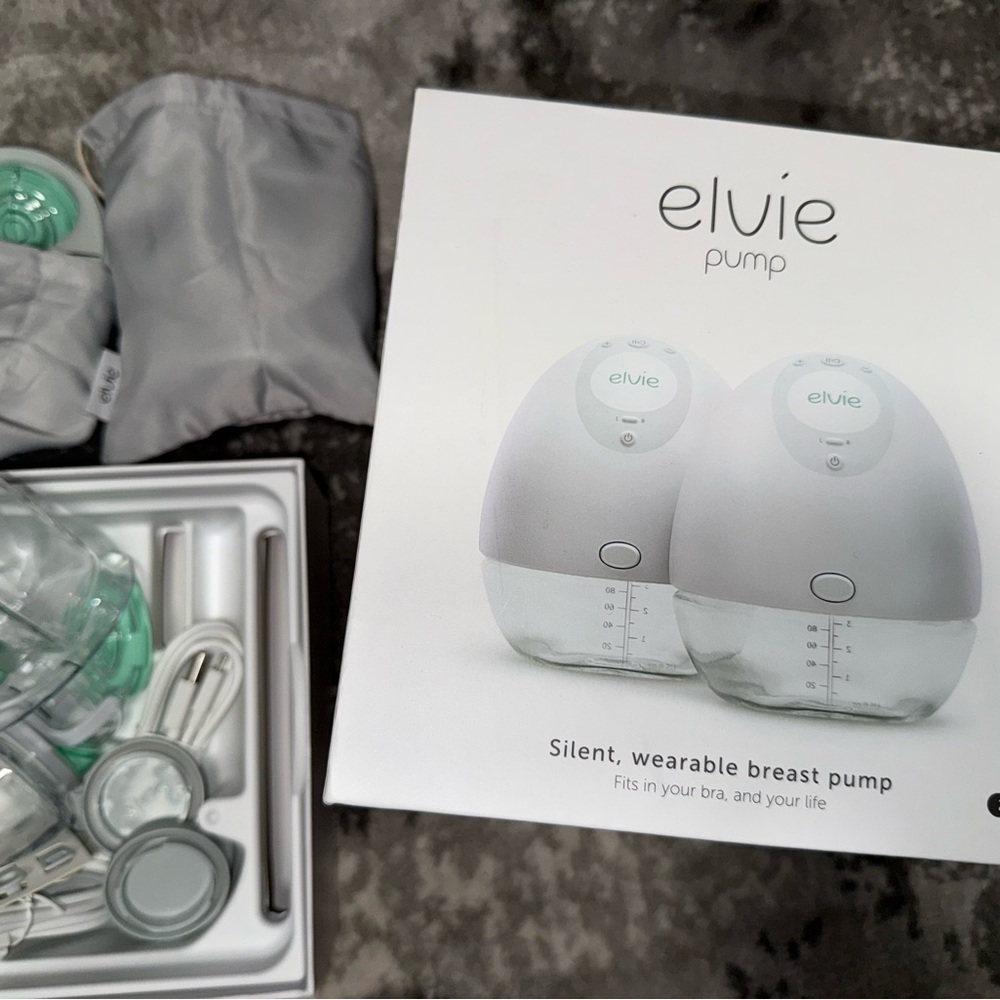 Elvie Hands-Free Wearable Ultra-Quiet Double Breast Pump OPENED BUT NEVER USED